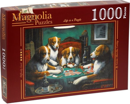 MAGNOLIA Puzzle Psi hrající poker 1000 dílků