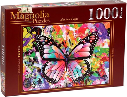 MAGNOLIA Puzzle Barevný motýl 1000 dílků