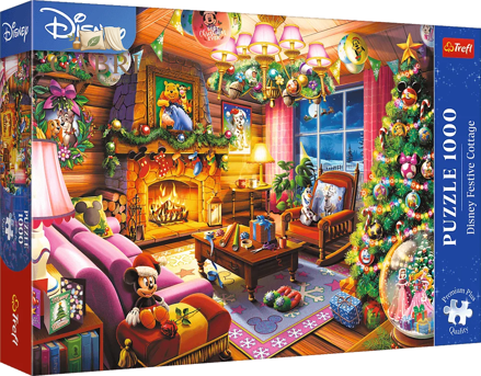 TREFL Puzzle Premium Plus Disney: Vánoční chaloupka 1000 dílků