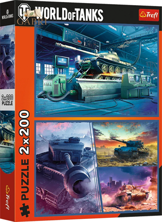 TREFL Puzzle World of Tanks: Obrněná mise 2x200 dílků