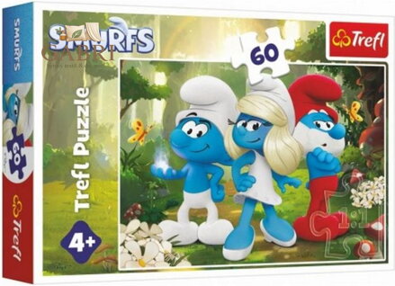 TREFL Puzzle Šmoulové: Začarovaný les 60 dílků