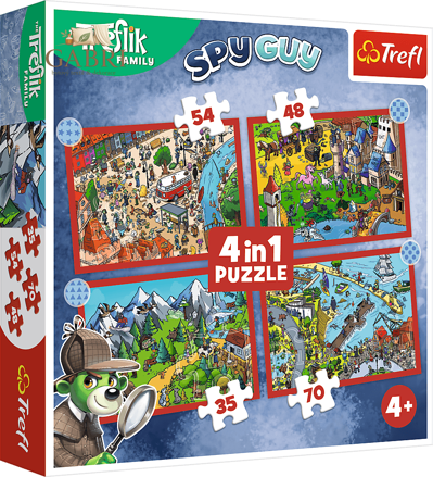 Puzzle Treflíci: Cesty Treflíků 4v1 (35,48,54,70 dílků)