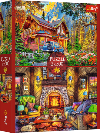 TREFL Puzzle Výlet do hor 2x500 dílků