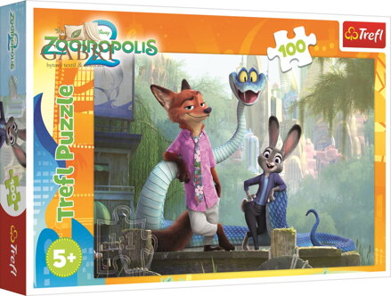 TREFL Puzzle Zootropolis: Tajemství Zootropolis 100 dílků