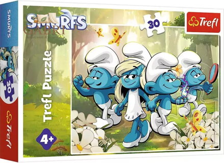 TREFL Puzzle Šmoulové: Šmoulí dobrodružství 30 dílků