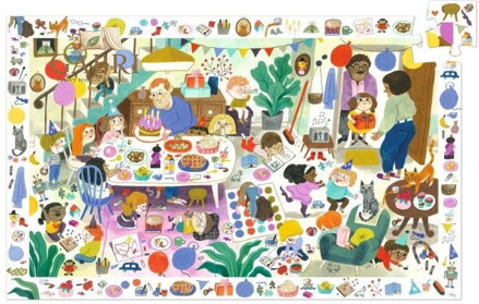 DJECO Puzzle Observation: Narozeninová party 54 dílků