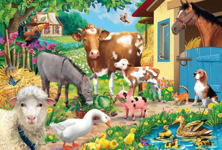 SCHMIDT Puzzle Zvířata na farmě 60 dílků