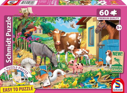 SCHMIDT Puzzle Zvířata na farmě 60 dílků