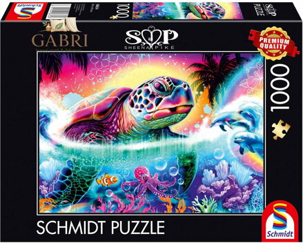 SCHMIDT Puzzle Neonová želva 1000 dílků