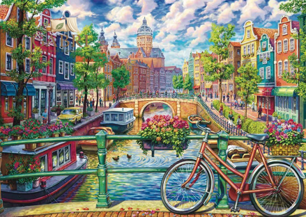 SCHMIDT Puzzle Kouzlo amsterdamského kanálu 1000 dílků