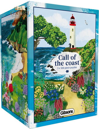 GIBSONS Puzzle Volání pobřeží 3x500 dílků