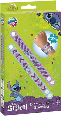 MOXY Diamantové malování: Sada na výrobu náramků 2 ks Stitch