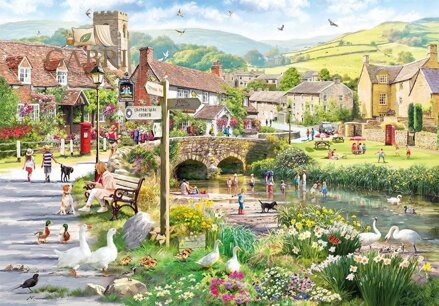 GIBSONS Puzzle Lidé u potoka 500 dílků