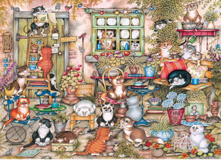 GIBSONS Puzzle Kočky na dvorku 1000 dílků