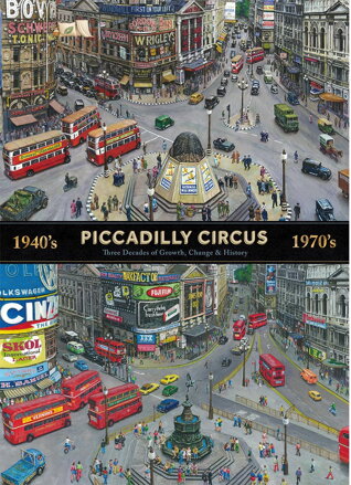 GIBSONS Puzzle Piccadilly Circus napříč desetiletími 1000 dílků