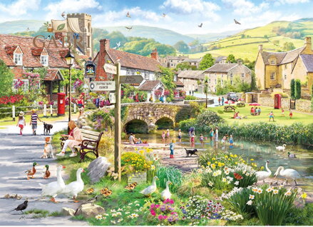 GIBSONS Puzzle Lidé u potoka 1000 dílků