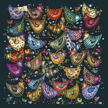 CURIOSI Čtvercové puzzle Palapeli: Hromada kuřat 239 dílků