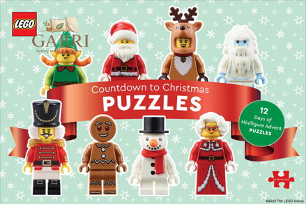 CHRONICLE BOOKS Puzzle Adventní kalendář LEGO®Odpočítávání do Vánoc 12x48 dílků