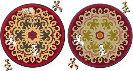 CURIOSI Oboustranné dřevěné puzzle Double: Růže 88 dílků