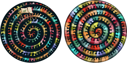 CURIOSI Oboustranné dřevěné puzzle Double: Stonožka 324 dílků