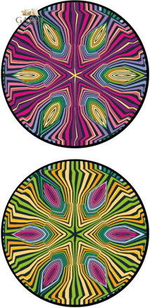 CURIOSI Oboustranné dřevěné puzzle Double: Hippie 154 dílků