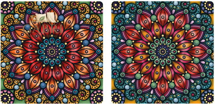 CURIOSI Oboustranné dřevěné puzzle Double: Květina 165 dílků