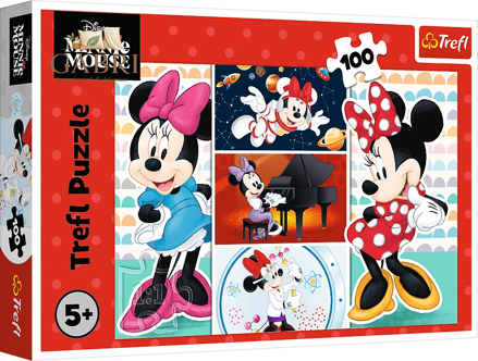 TREFL Puzzle Zábavná Minnie 100 dílků