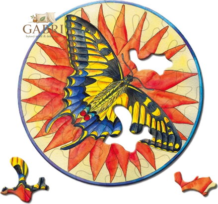 CURIOSI Kulaté puzzle Picoli: Motýl 33 dílků