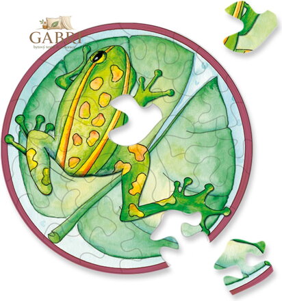 CURIOSI Kulaté puzzle Picoli: Žába 33 dílků