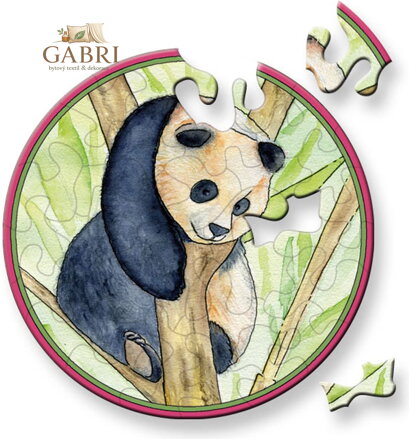 CURIOSI Kulaté puzzle Picoli: Panda 33 dílků
