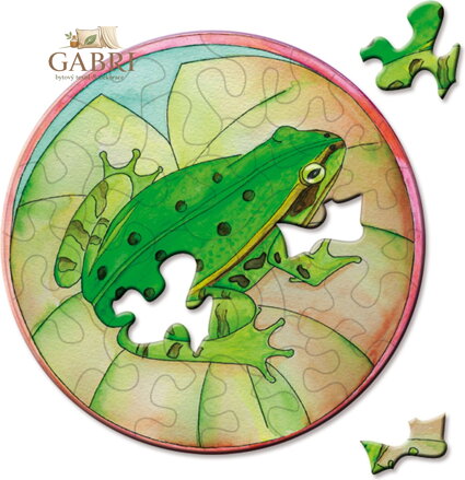 CURIOSI Kulaté puzzle Picoli: Stromová žába 33 dílků