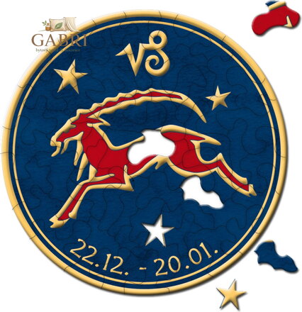 CURIOSI Kulaté puzzle Zvěrokruh: Kozoroh 33 dílků