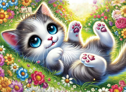 WOODEN CITY Dřevěné puzzle Roztomilé koťátko 40 dílků