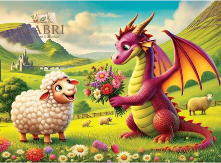 WOODEN CITY Dřevěné puzzle Kytice pro kamaráda 40 dílků