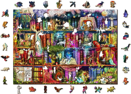 WOODEN CITY Dřevěné puzzle Knihovna pokladů 1010 dílků