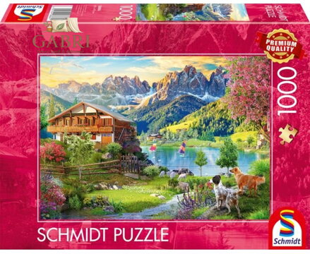 SCHMIDT Puzzle Odpočinek v Dolomitech 1000 dílků