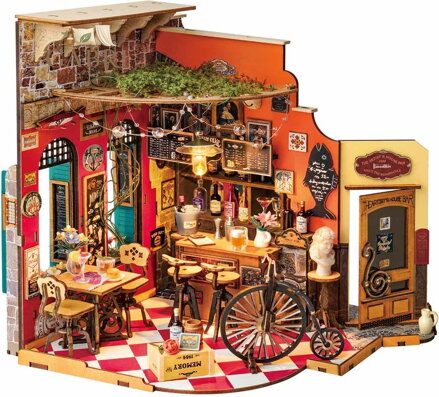 ROBOTIME Rolife DIY 3D dřevěné puzzle Bar s LED osvětlení