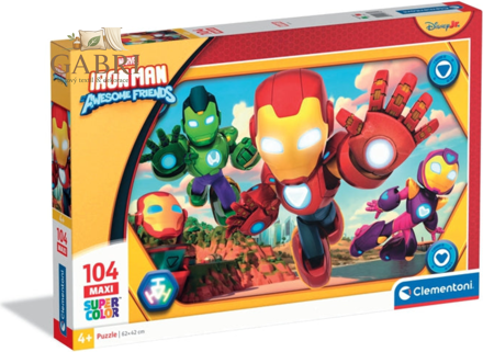 CLEMENTONI Puzzle Iron Man a jeho úžasní přátelé MAXI 104 dílků