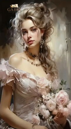 NORIMPEX Diamantové malování Dívka s růžemi 30x40cm