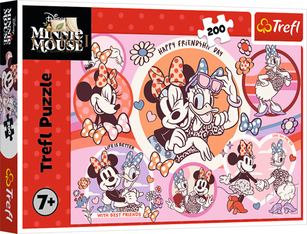 TREFL Puzzle Disney: Minnie a Daisy 200 dílků