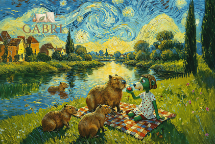 TREFL Puzzle Krmení kapybar 100 dílků