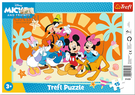 TREFL Puzzle Mickey a jeho přátelé 15 dílků