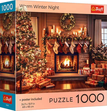 TREFL Puzzle Hřejivá zimní noc 1000 dílků
