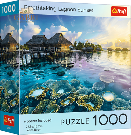 TREFL Puzzle Západ slunce nad lagunou 1000 dílků