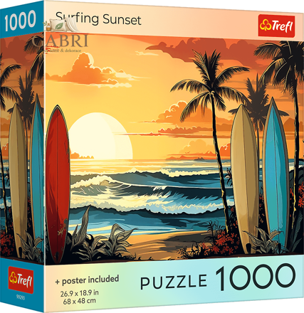 TREFL Puzzle Surfování při západu slunce 1000 dílků