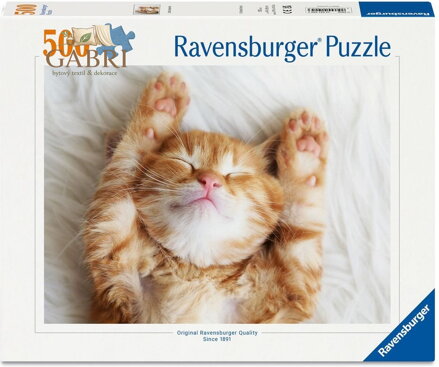 RAVENSBURGER Puzzle Spící chlupáček 500 dílků