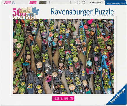 RAVENSBURGER Puzzle Tržiště v Indonésii 500 dílků