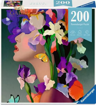 RAVENSBURGER Puzzle Moment: Květinová hlava Iris 200 dílků