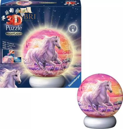 RAVENSBURGER Svítící 3D puzzle Kůň (Noční edice) 72 dílků