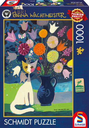 SCHMIDT Puzzle Bílá kočka 1000 dílků